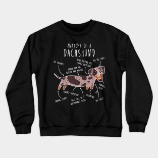 Red Dapple Dachshund Dog Anatomy Crewneck Sweatshirt